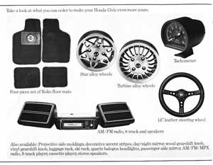 78 Canadian Civic Accessories